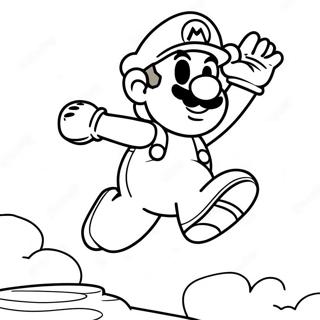 Luigi Springt In Super Mario 3d Wereld Kleurplaat 7615-6192