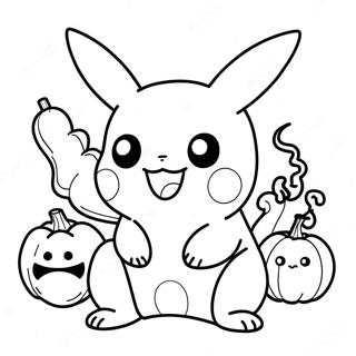 Pokemon Halloween Kleurplaat 7694-6252