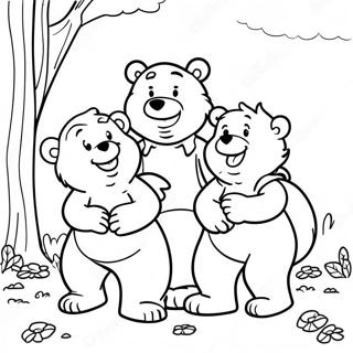 Berenstain Bears Familie Avontuur Kleurplaat 7735-6286