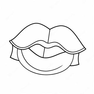 Schattige Cartoon Lippen Kleurplaat 7785-6325