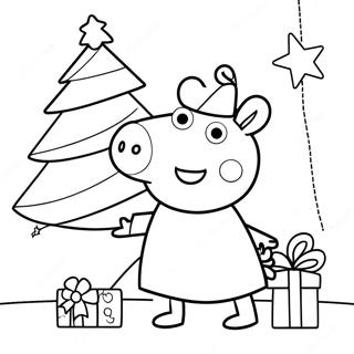 Peppa Pig Kerstmis Kleurplaten