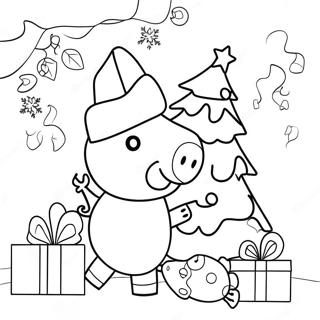 Peppa Pig Kerst Kleurplaat 7834-6362