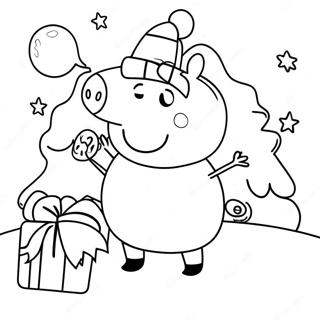 Peppa Pig Kerst Kleurplaat 7834-6363