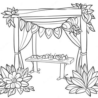 Kleurige Sukkot Decoraties Kleurplaat 7915-6429