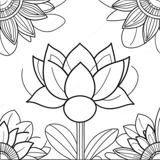 Elegante Lotus Bloesem Kleurplaat 7995-6493