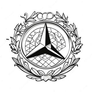 Mercedes Logo Kleurplaat 8094-6570