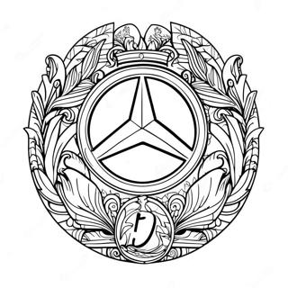 Mercedes Logo Kleurplaat 8094-6571