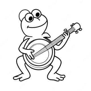 Kermit De Kikker Die Banjo Speelt Kleurplaat 8276-6711