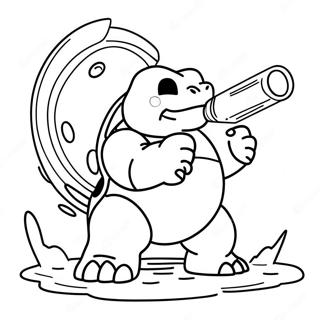 Blastoise Die Waterkanonnen Schiet Kleurplaat 8426-6908