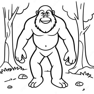 Grappige Bigfoot Wandelen Kleurplaat 8486-6953