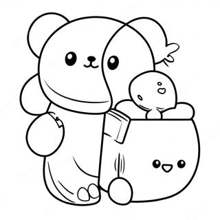 Rilakkuma Cinnamoroll Kleurplaten