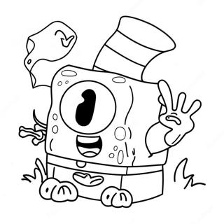 Halloween Spongebob Kleurplaat 8625-7064