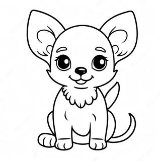 Schattige Chihuahua Puppy Kleurplaat 8817-7209