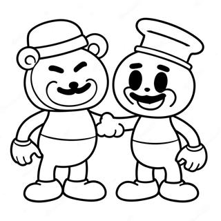 Cuphead En Mugman Avontuur Kleurplaat 892-715