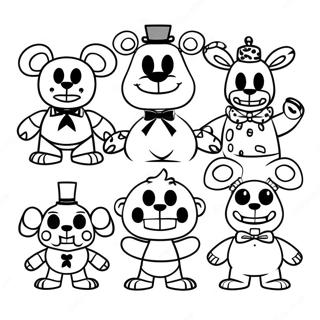 Five Nights At Freddys Nachtmerrie Personages Kleurplaat 8936-7302