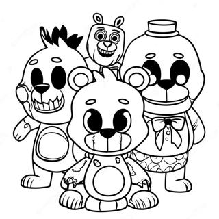 Five Nights At Freddys Nachtmerrie Personages Kleurplaat 8936-7303