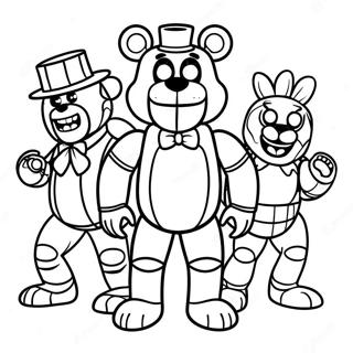 Five Nights At Freddys Nachtmerrie Personages Kleurplaat 8936-7304