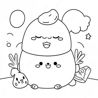 Kleurplaat Van Schattige Sumikko Gurashi Personages 9017-7369