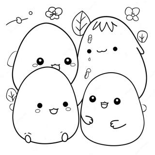 Kleurplaat Van Schattige Sumikko Gurashi Personages 9017-7372