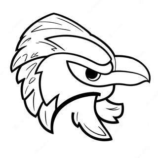 Kleurplaat Van De Philadelphia Eagles Mascotte 902-721