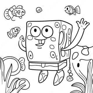 Kleurplaat Van Spongebob Squarepants Onderwateravontuur 912-729