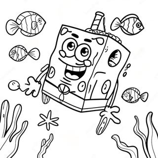 Kleurplaat Van Spongebob Squarepants Onderwateravontuur 912-731