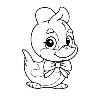 Schattige Daisy Duck Met Strik Kleurplaat 922-738