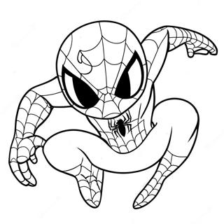 Schattige Spiderman Kleurplaat 9286-7582