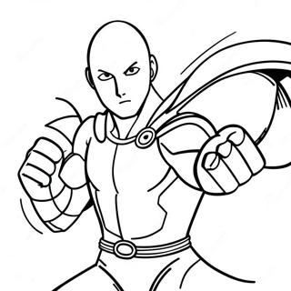 One Punch Man Kleurplaat 9306-7599