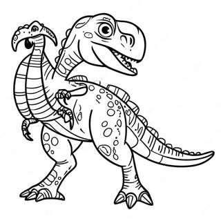 Gedetailleerde Velociraptor Kleurplaat 932-747