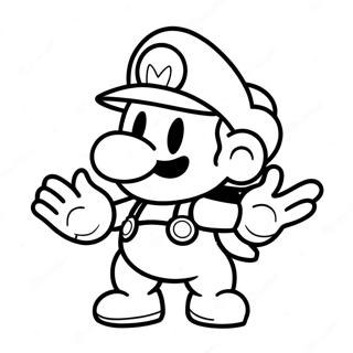 Papier Mario Kleurplaten