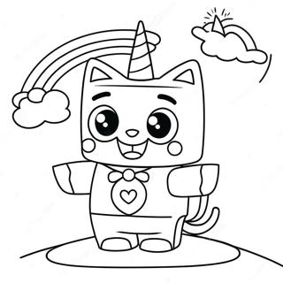 Blije Unikitty Met Regenboog Kleurplaat 9627-7853