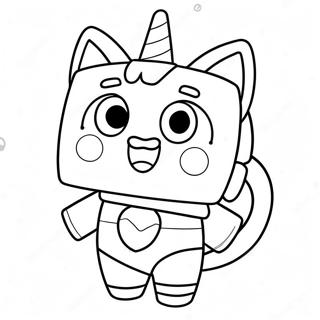 Blije Unikitty Met Regenboog Kleurplaat 9627-7854