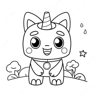 Blije Unikitty Met Regenboog Kleurplaat 9627-7856