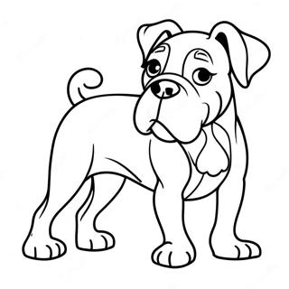 Speelse Boxer Hond Kleurplaat 9747-7960