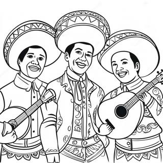 Vibrante Mariachi Band Kleurplaat 992-794