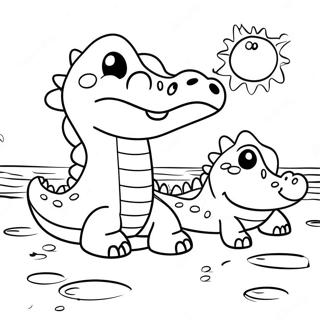 Schattige Crocs Op Een Strand Kleurplaat 9967-8197